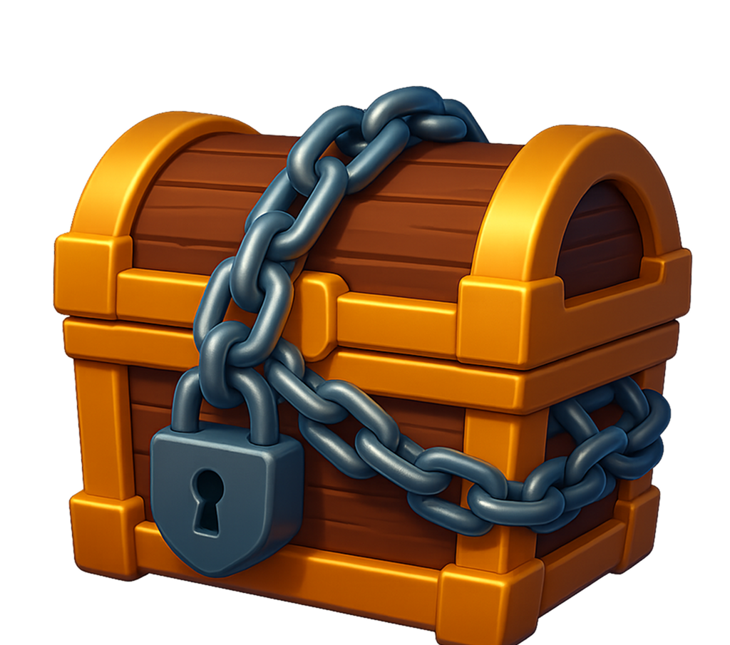 Treasure chest with lock